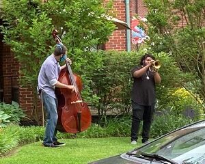 2021 Neighbors gathered on Tuscany Road to hear folk music